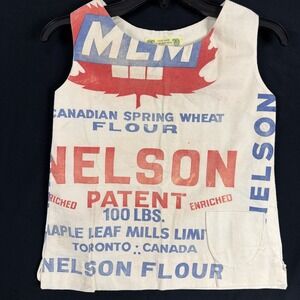 True VTG Flour Sack Handmade Upcycled Tank Top Canada MLM Nelson Toronto S/XS